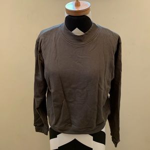 Strut This Olive Green Cropped Sweatshirt